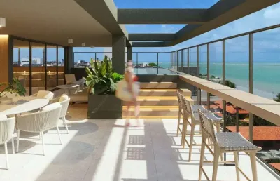 Alto padrão e exclusividade frente mar. cobertura linear 4 suítes à venda em camboinha, cabedelo, paraíba. entrega:2027
