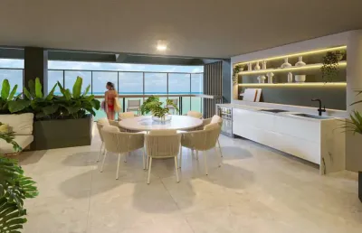 Alto padrão e exclusividade frente mar. apartamento 3 suítes à venda em camboinha, cabedelo, paraíba. entrega:2027