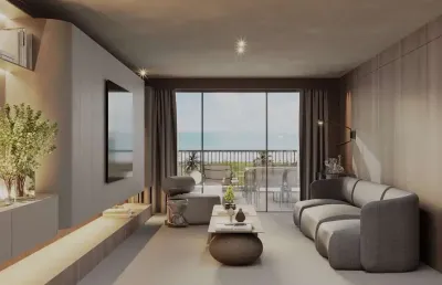 Apartamento 3 suítes à venda em cabedelo paraíba. entrega: 2028. frente mar alto padrão, pé na areia.