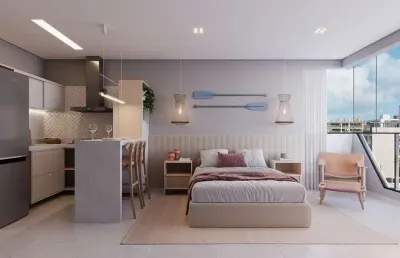 Apartamento studio / flat novo e pronto pra morar à venda em intermares - cabedelo - paraíba.