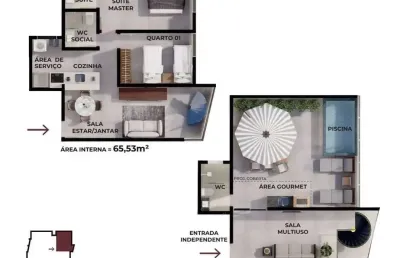 Cobertura duplex à venda em cabedelo - paraíba - novo e pronto pra morar