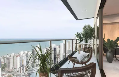 Apartamento no 23º andar, alto padrão, novo e pronto pra morar 3 quartos 2 suítes à venda em manaíra, joão pessoa, paraíba. ed. mirante do sol