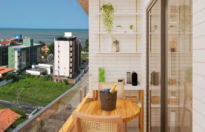 A poucos passos da praia. apartamento flat à venda no bessa em joão pessoa paraíba - ed. up life - p/ junho /27 investimento estratégico