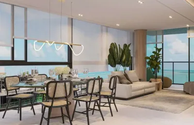 Lançamento frente mar. apartamento alto padrão 3 suítes à venda em camboinha, cabedelo / pb. entrega: junho/26