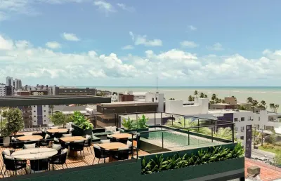 Pré lançamento de alto padrão a 150 metros da praia. studio / flat à venda no jardim oceania, joão pessoa - paraíba.