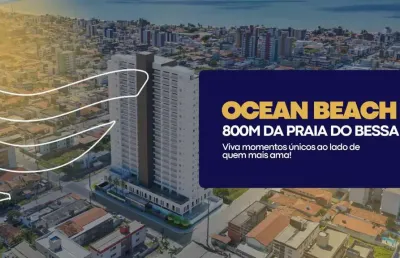 Apartamento à venda no bessa, joão pessoa: 3 quartos, 2 suítes, 2 salas, 2 vagas de garagem, 77,15m² - condomínio ocean beach
