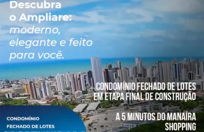 Terrenos em condomínio fechado de alto padrão em joão pessoa. exclusividade, valorização e clube privativo em localização estratégica