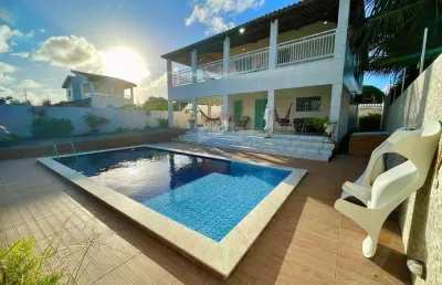 Casa com terreno 15x30 com 4 quartos em carapibus, próximo a praia em conde pb.