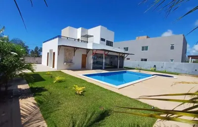 Casa à venda em carapibus, conde – vista para o mar, piscina e 4 quartos no condomínio chácaras de carapibus