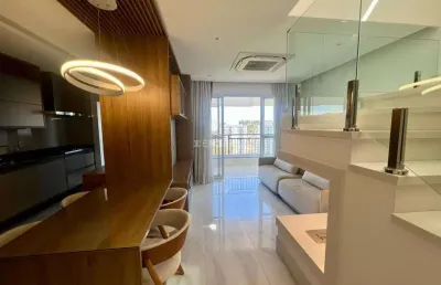 Apartamento semimobiliado cobertura duplex para locação ou venda no condomínio le parc residence - no bairro campos elíseos em jundiaí sp