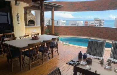 Excelente cobertura com vista mar, com 539,97m² e com área de lazer privativo