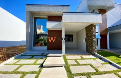 Casa em condomínio fechado com 3 quartos à venda na avenida wilson castelo branco, 700, beira rio, biguaçu por r$ 780.000