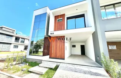 Casa em condomínio fechado com 3 quartos à venda na avenida deltaville, 141, beira rio, biguaçu por r$ 1.299.000
