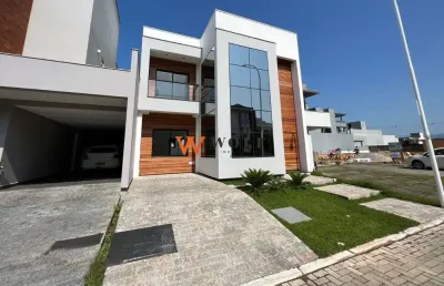Casa em condomínio fechado com 3 quartos à venda na avenida deltaville, 123, beira rio, biguaçu por r$ 979.000