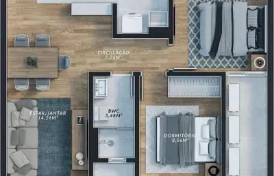 Apartamento com 2 dormitórios à venda, 53 m² por r$ 565.877,68 - anita garibaldi - joinville/sc