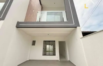 Casa  geminada com 3 dormitórios, sendo1 suíte, à venda, 110 m² por r$ 599.000 - bom retiro - joinville/sc