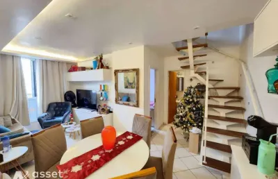 Asset imóveis vende cobertura duplex com 4 quartos, 120m², por r$ 890.000 - icaraí - niterói