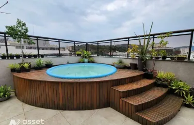 Asset imóveis vende cobertura duplex alto padrão com 4 quartos (2suítes), 230m², por r$ 1.800.000 - santa rosa - niterói/rj