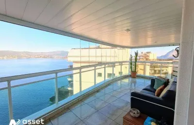 Asset imóveis vende apartamento alto padrão com 4 quartos (1suíte), 180m² por r$ 2.200.000 - boa viagem - niterói/rj