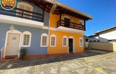 Sobrado em condomínio para venda em caraguatatuba, capricórnio, 3 dormitórios, 1 suíte, 3 banheiros, 3 vagas