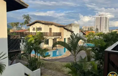 Sobrado em condomínio para venda em caraguatatuba, indaiá, 2 dormitórios, 1 banheiro, 1 vaga