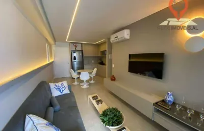 Apartamento com 1 dormitório à venda, 44 m² por r$ 750.000,00 - jatiúca - maceió/al