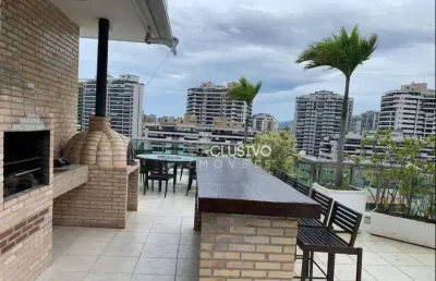 Cobertura com 5 dormitórios à venda, 580 m² por r$ 12.000.000 - barra da tijuca - rio de janeiro/rj