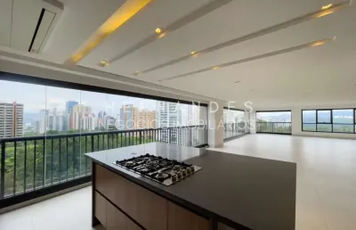Apartamento de 360m² com 4 suítes e 5 vagas para carro em frente a gruta de alphaville