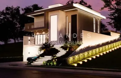 Casa nuca habitada à venda, 4 suítes, 3 com closet e 6 vagas de garagem em alphaville