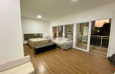Apartamento à venda em santana de parnaíba-sp, bairro tamboré: 1 quarto, 2 salas, 2 banheiros, 2 vagas - 50m² de área!