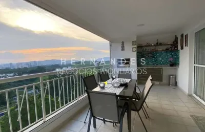Apartamento de luxo no centro empresarial tamboré em santana de parnaíba-sp: 3 quartos, 3 suítes, 3 salas, 4 banheiros, 3 vagas, 158m².
