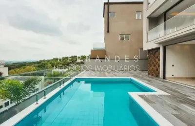 Magnífica casa de alto padrão à venda em condomínio exclusivo em barueri-sp, com 4 quartos, 4 suítes, 3 salas, 6 banheiros, 4 vagas e 578m².