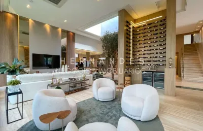 Linda e luxuosa mansão com lago e totalmente mobiliada no  em alphaville barueri móveis assinados