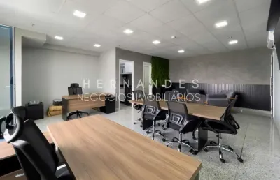 Sala comercial mobiliada em alphaville para locação alpha green business towers com manobrista gratis