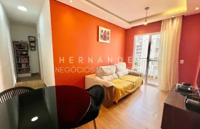 Apartamento à venda em barueri-sp, jardim tupanci: 2 quartos, 2 salas, 1 banheiro, 1 vaga, 58m² de área