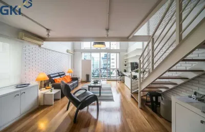 Loft mobiliadocom 2 dormitórios para locação no itaim