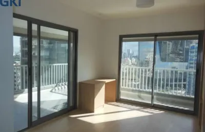 Studio pinheiros/faria lima: 44m², varanda, lazer e conforto.