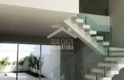 Sobrado com 3 suítes, escritório e piscina no residencial dona maria josé - indaiatuba/sp