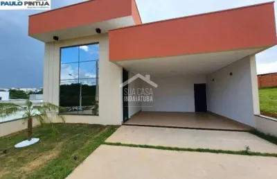 Linda casa com 3 suítes e móveis planejados no park gran reserve - indaiatuba