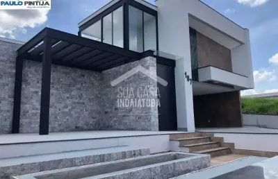 Casa a venda em condomínio de alto padrão em indaiatuba - terracota