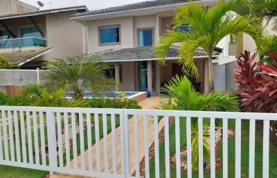 Casa em condomínio fechado com 3 quartos à venda na alameda das palmeiras, abrantes, camaçari, 139 m2 por r$ 980.000