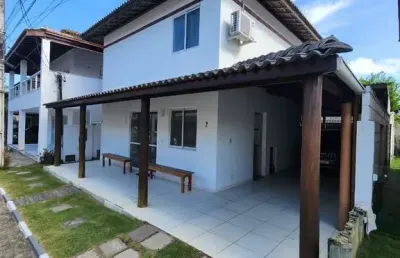 Casa em condomínio fechado com 5 quartos à venda na rua do bosque, boa união, camaçari, 150 m2 por r$ 695.000