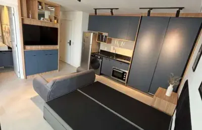 Studio totalmente mobiliado ao lado do metro para locação !!!