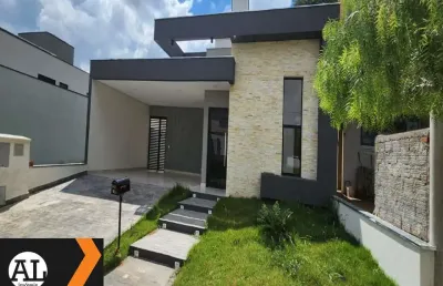 Linda casa a venda no condomínio ibiti reserva em sorocaba, com 3 suítes sendo uma com closet, cozinha planejada, piscina, lavabo, escritório, 4 vagas