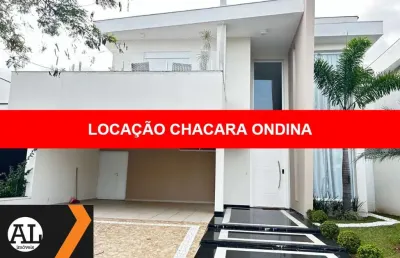 Lindo sobrado para locação no condomínio chácara ondina em sorocaba, com 270 m2 de área construída , piscina, 3 suítes, escritório