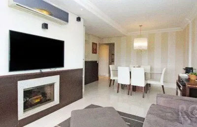 Apartamento para venda  -  2 dormitórios,  1 suite,  andar alto,  lareira, churr