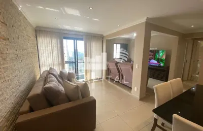 Locação - apartamento mobiliado em alphaville com 2 dormitórios - 90 m²