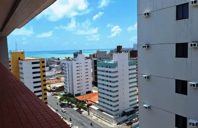 Ref: ap057 - flat à venda, joão pessoa, cabo branco, 1 quarto, vista para o mar