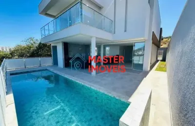 Casa em condomínio fechado com 4 quartos à venda na rua taurus, portal do sol, contagem por r$ 3.800.000