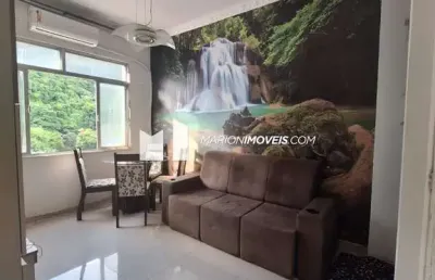 Apartamento à venda em humaitá, rio de janeiro-rj: 1 quarto, 1 sala, 1 banheiro, 1 vaga de garagem - 46,00m² de área.